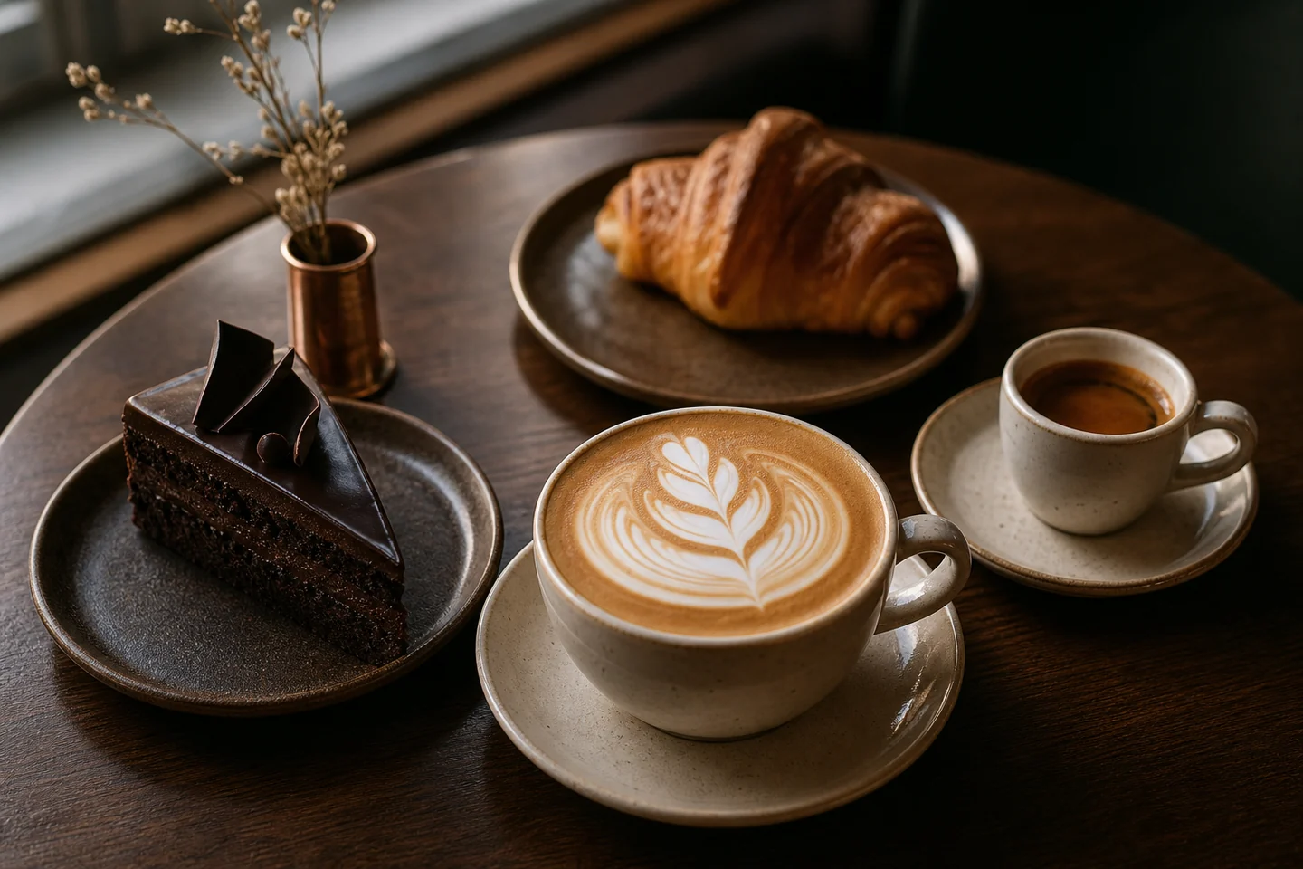 قهوه و دسر در قالب لوکس و تیره Noir Café